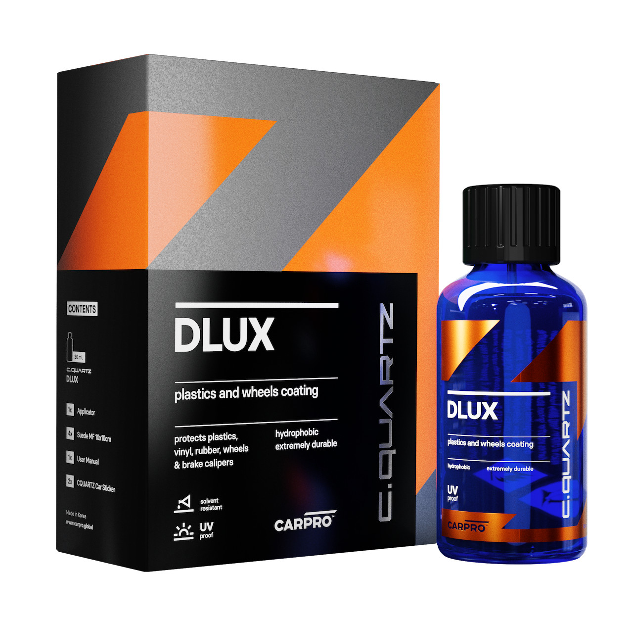 CQUARTZ DLUX Trim & Wheel Coating 30ml - Ceramic Coating UV Protection