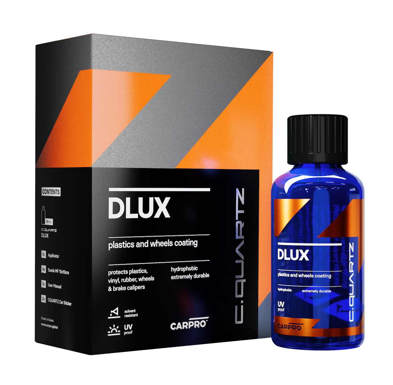 CQUARTZ DLUX Trim & Wheel Coating 30ml - Ceramic Coating UV Protection