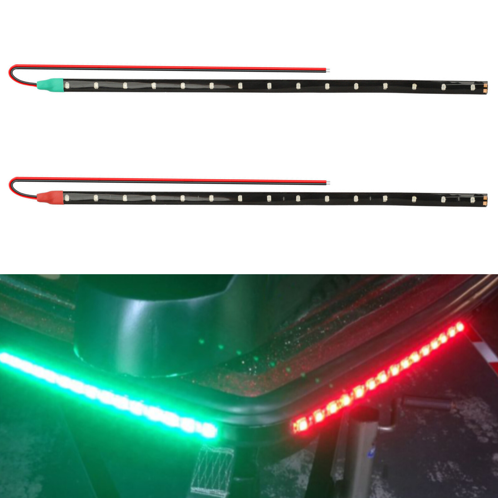 12V Red Green Submersible Navigation Light Waterproof Marine Boat Bow LED Strips