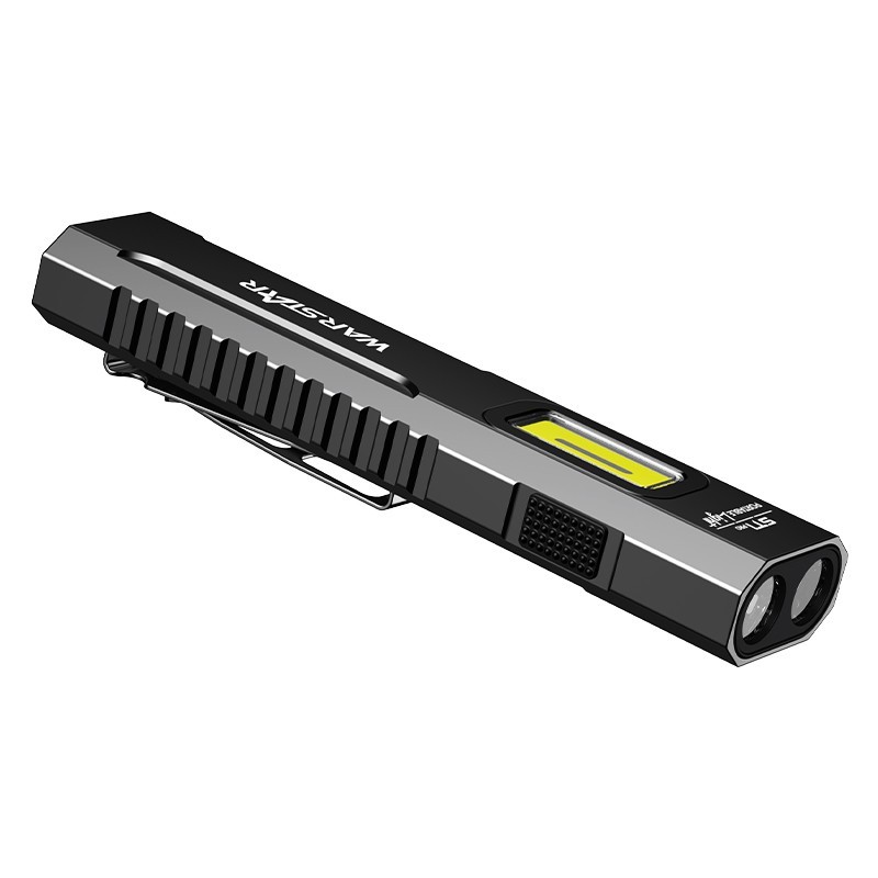 WarStar 1500 Lumen Rechargeable USB-C Flat EDC Flashlight Multi-Function Light