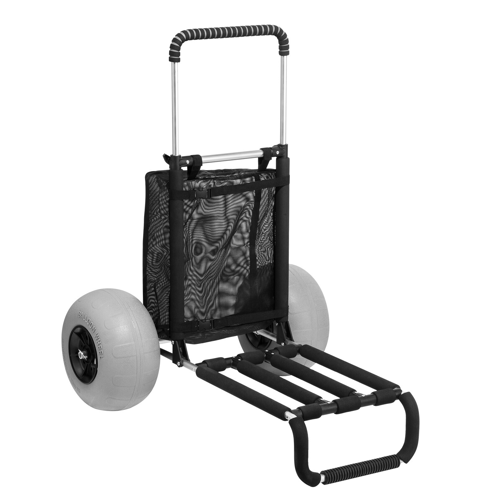 VEVOR Beach Sand Cart Beach Wagon for Sand 12 in Balloon Wheels Beach Gardening