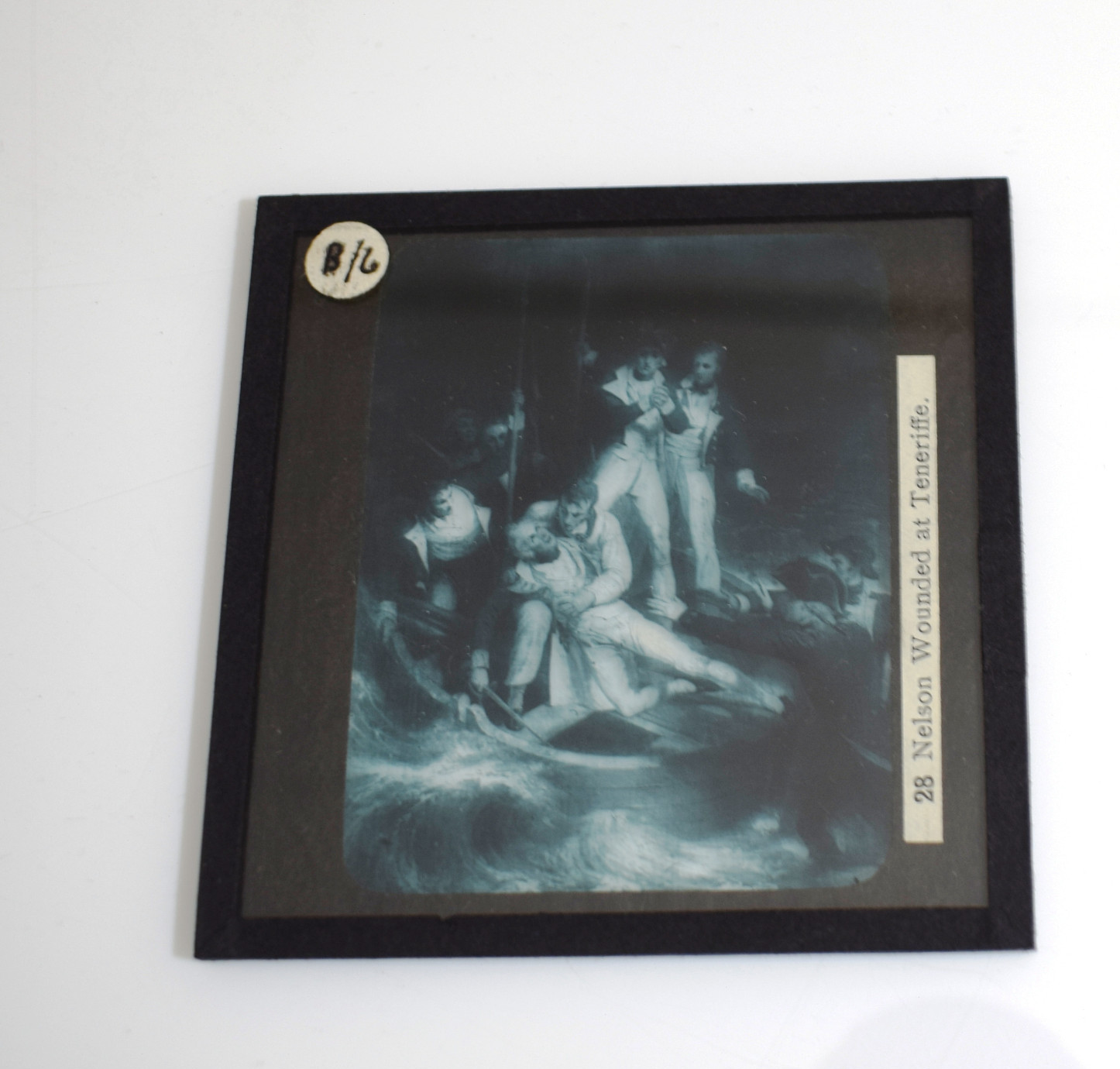 LORD HORATIO NELSON WOUNDED AT TENERIFE Magic Lantern Slide C1890 NAVY COMMANDER