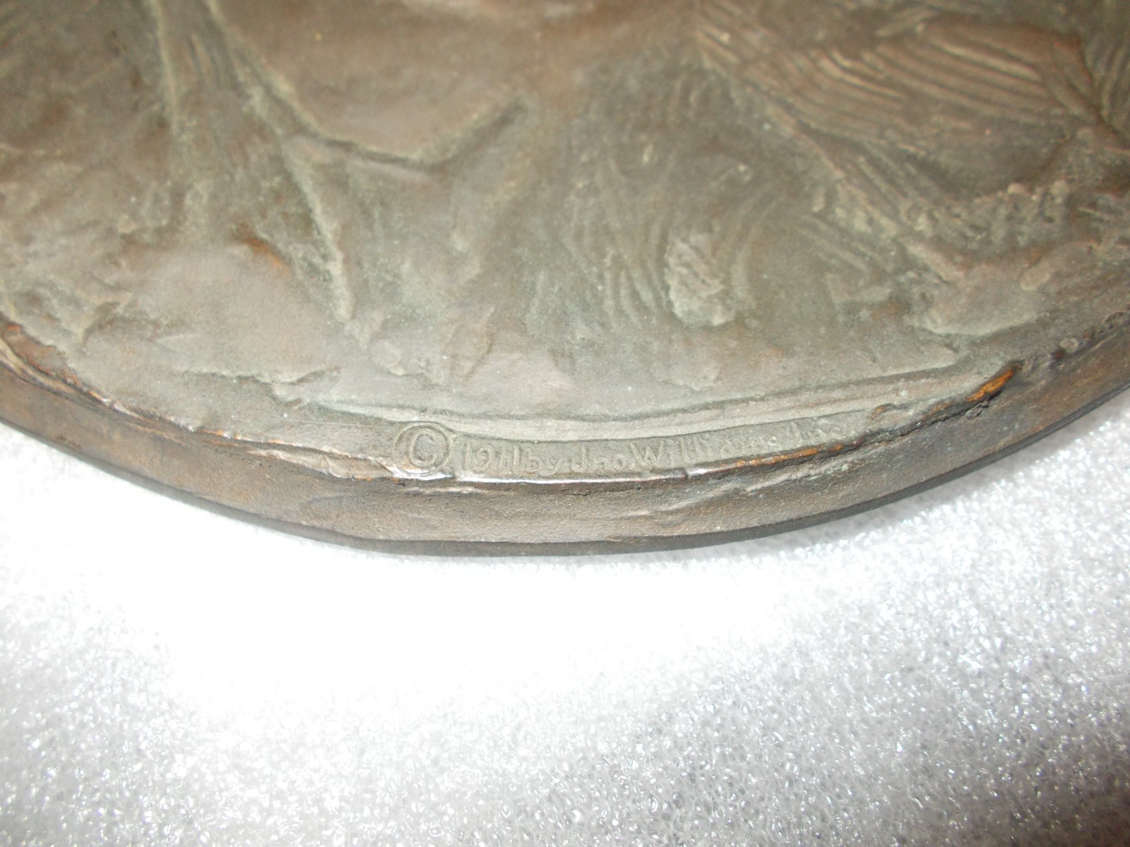 1911 Bronze Plaque Allen Newman (Jno. Williams) FATT