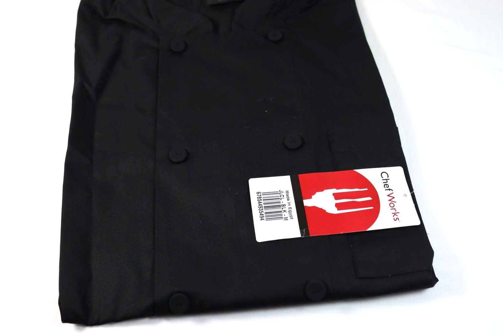 Chef Works Morocco Men's Black Chef Coat Lightweight Cook Jacket JLCL Medium NEW