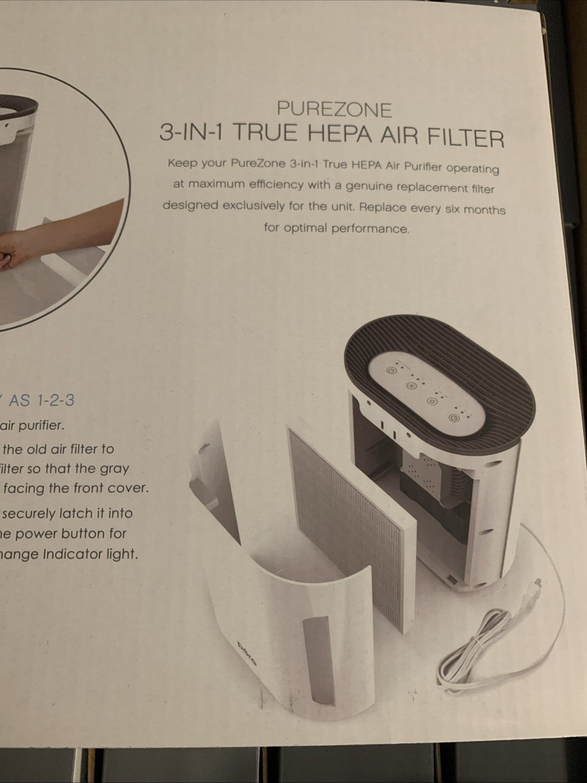 Pure Enrichment 3-in-1 True Hepa Air Filter Replacement 2-Pack PureZone - NEW