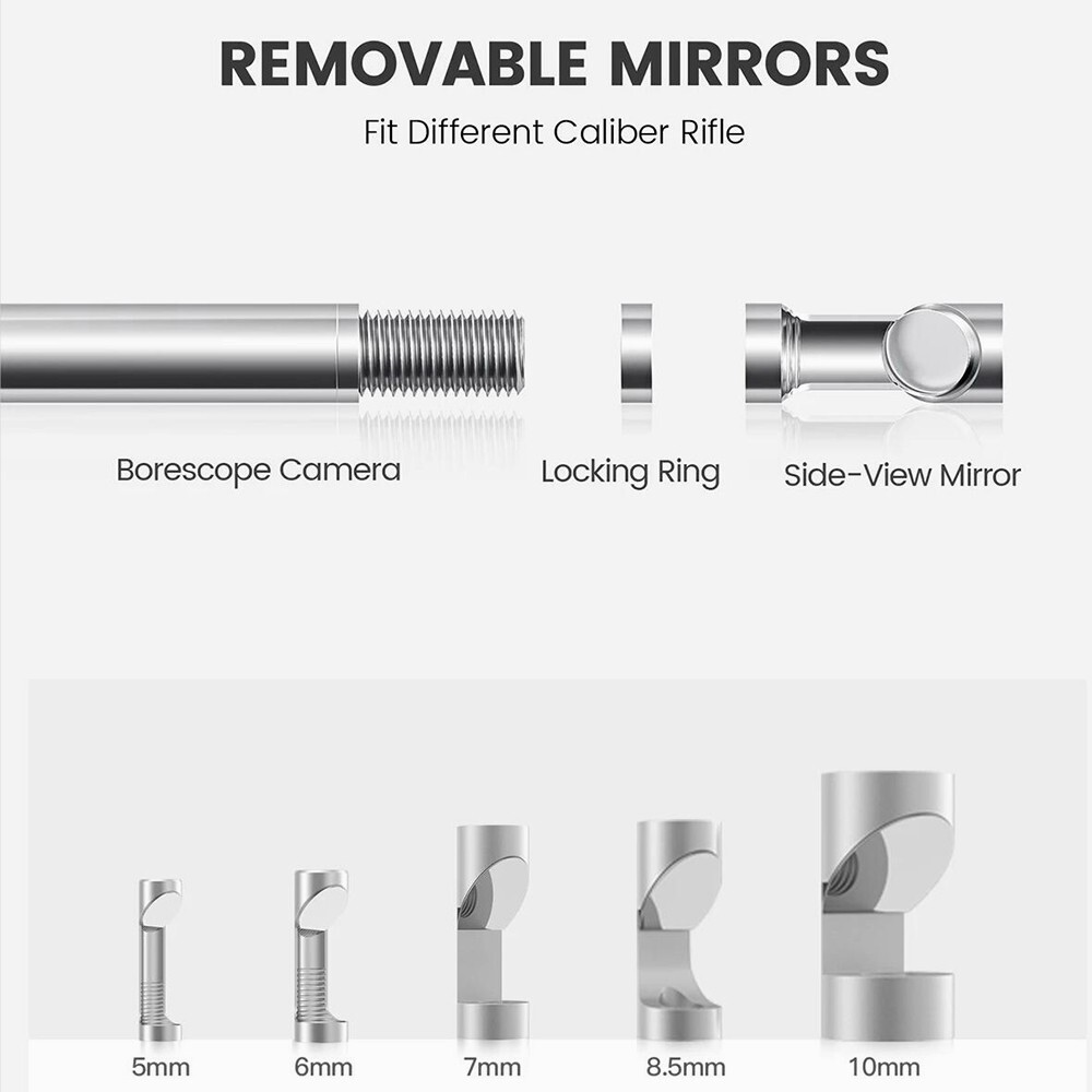 Teslong Rifle Borescope with 4.5'' Screen, 0.2inch Dia Fits .20 Caliber & Larger