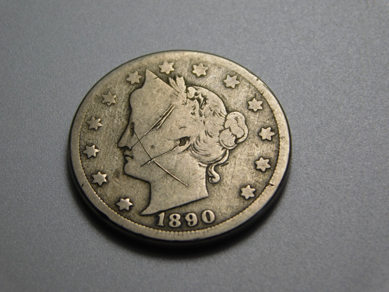 US COIN 1890 LIBERTY HEAD V NICKEL