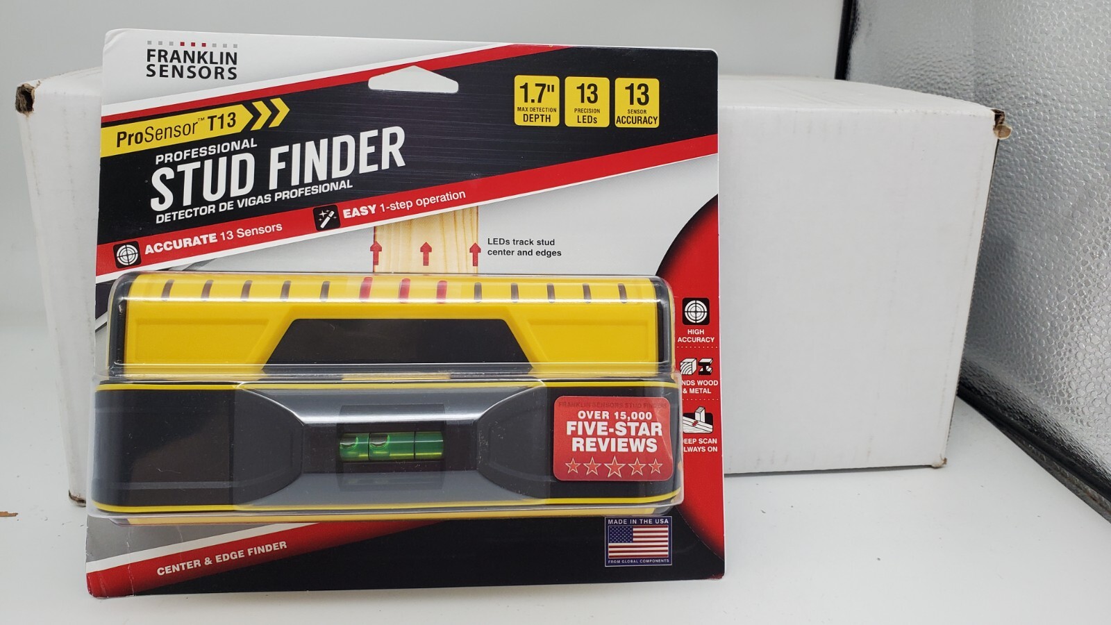 Franklin Sensors PRO GRADE Sensor M132 Stud Finder, 13 Sensors  WOOD & METAL