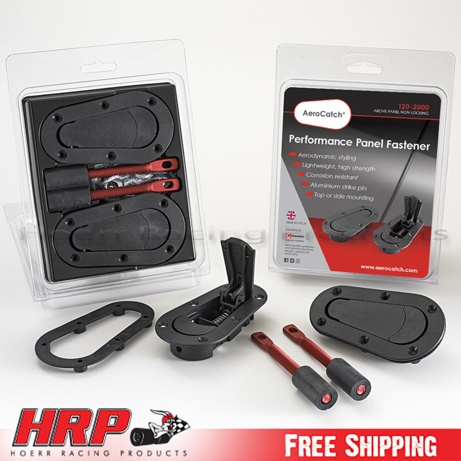 AeroCatch 120-2000 Black Plus Flush Non-Locking Hood Pin Kit