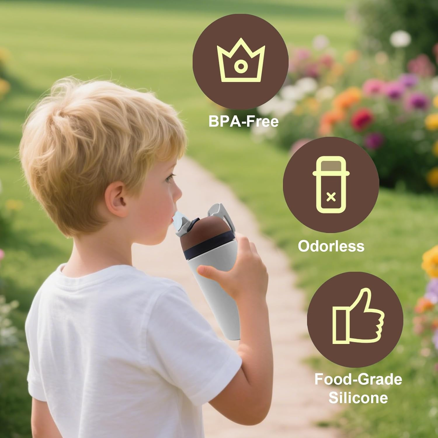 2Pcs Replacement Bite Valve Spout for Owala Kids Flip 14Oz, Silicone Straw Mouth