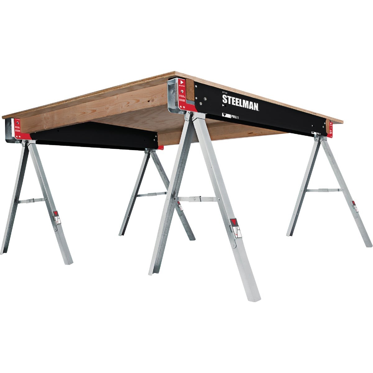 Steelman 47 In. Folding Sawhorse 67103 Steelman 67103 099198671031 Steel
