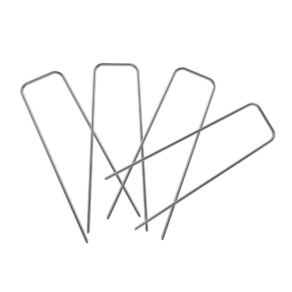 6" Garden Stakes 100/200/500/1000 Pack Landscape Staples Galvanized Sod Staples