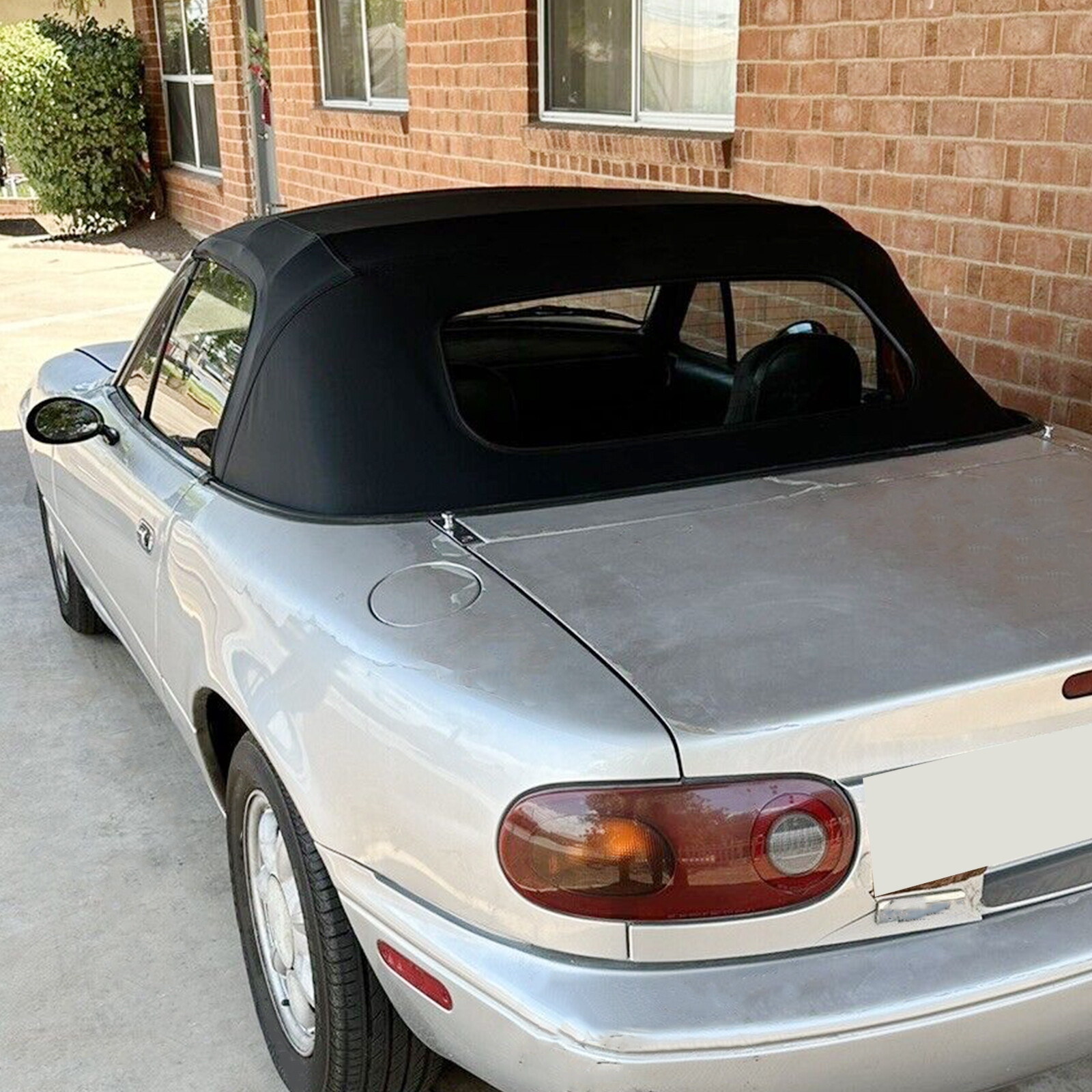 For 90-05 Mazda Miata Convertible Soft Top w/ Heated Glass Window Black Cabrio