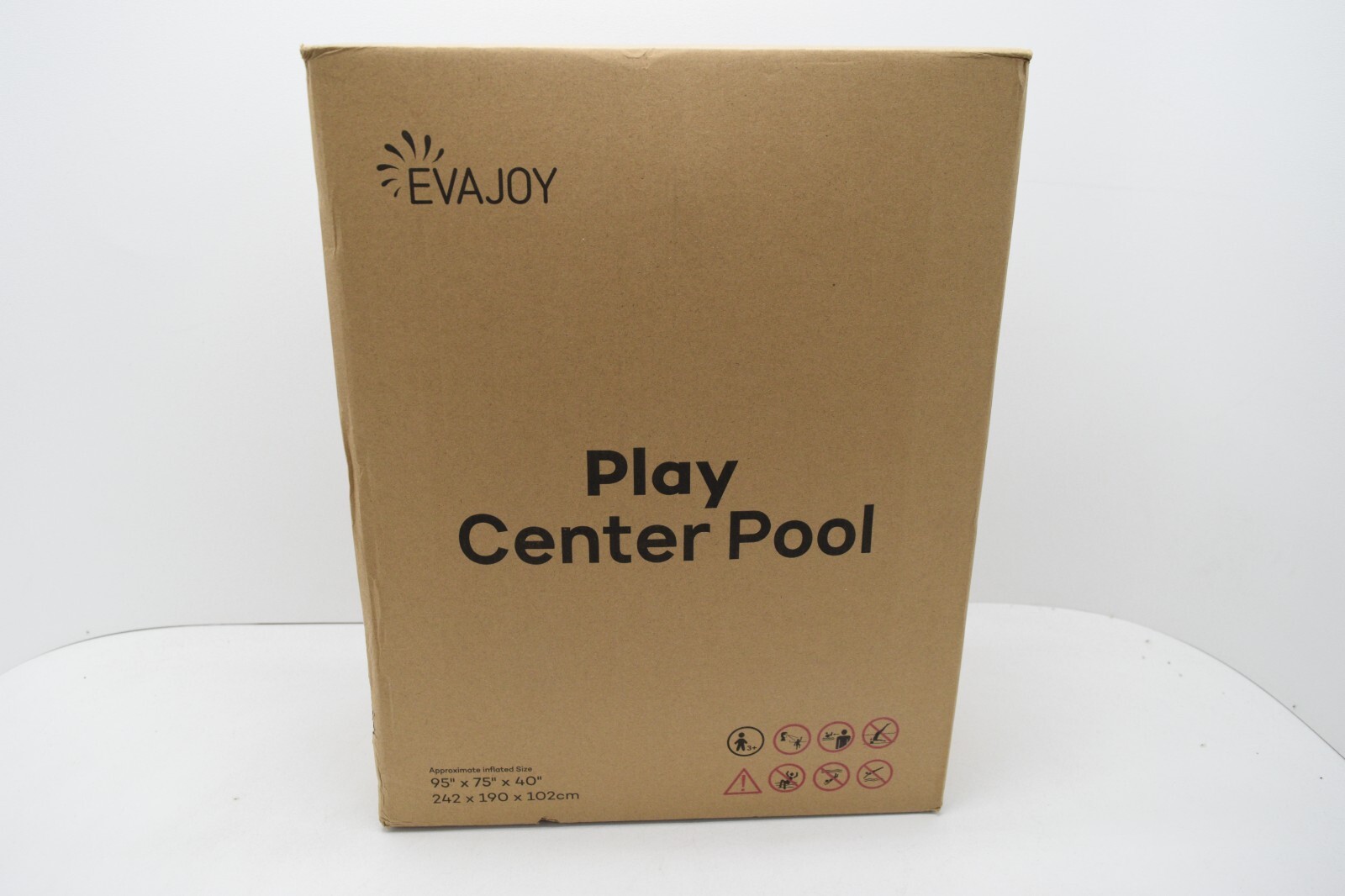 EVAJOY EJ-HF022 Inflatable Play Center Kiddie Pool with Slide & Sprinkler, New