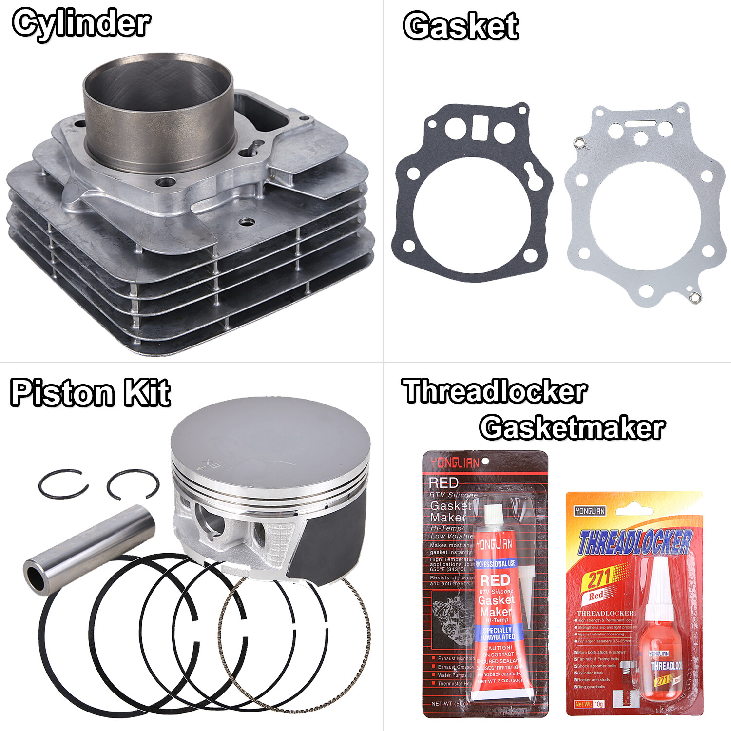 For Honda Foreman 450 Top End Rebuild Kit Cylinder Piston Gaskets 1998-2004