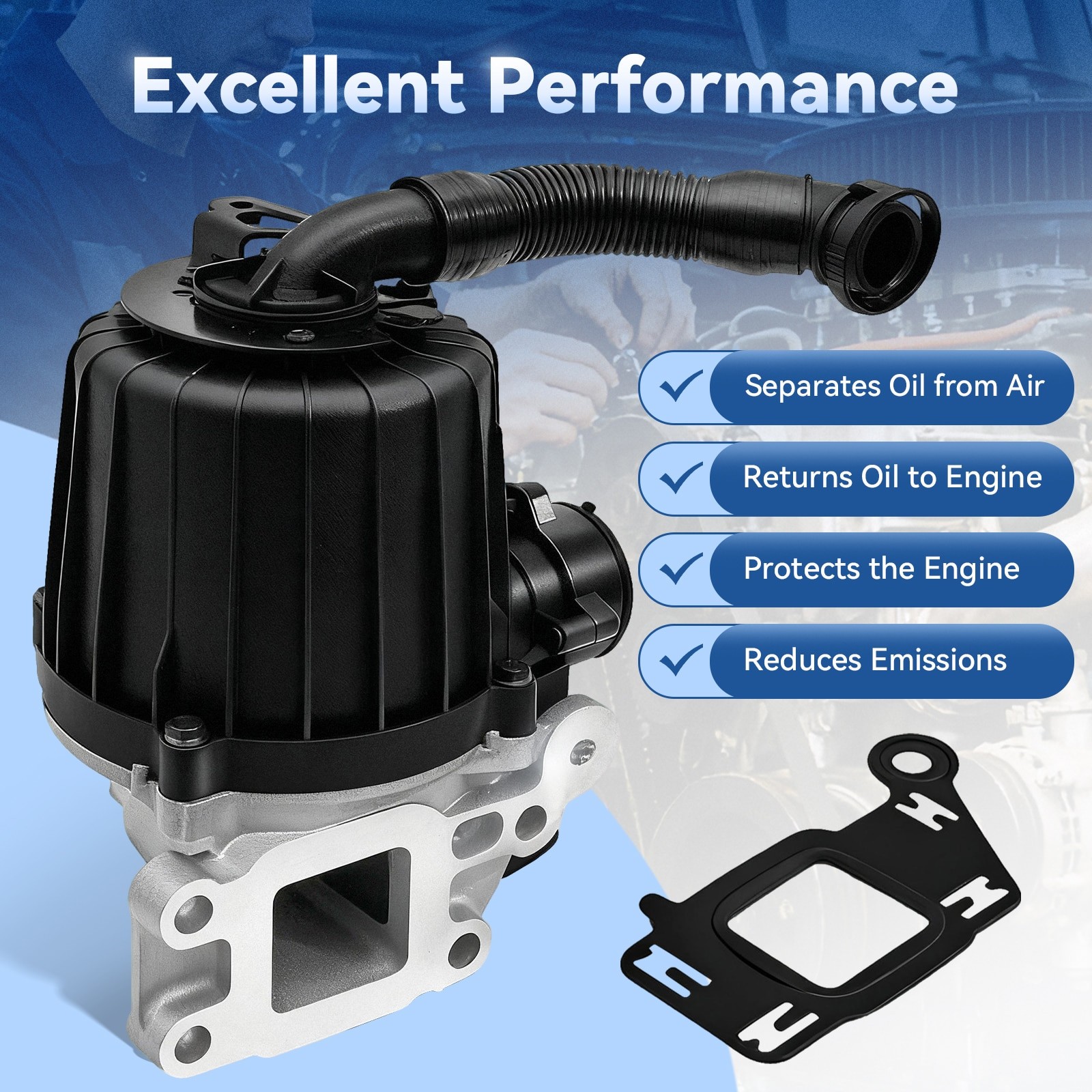 Crankcase Breather Oil Separator For Freightliner For Mack MP8 Detroit DD15 DD13