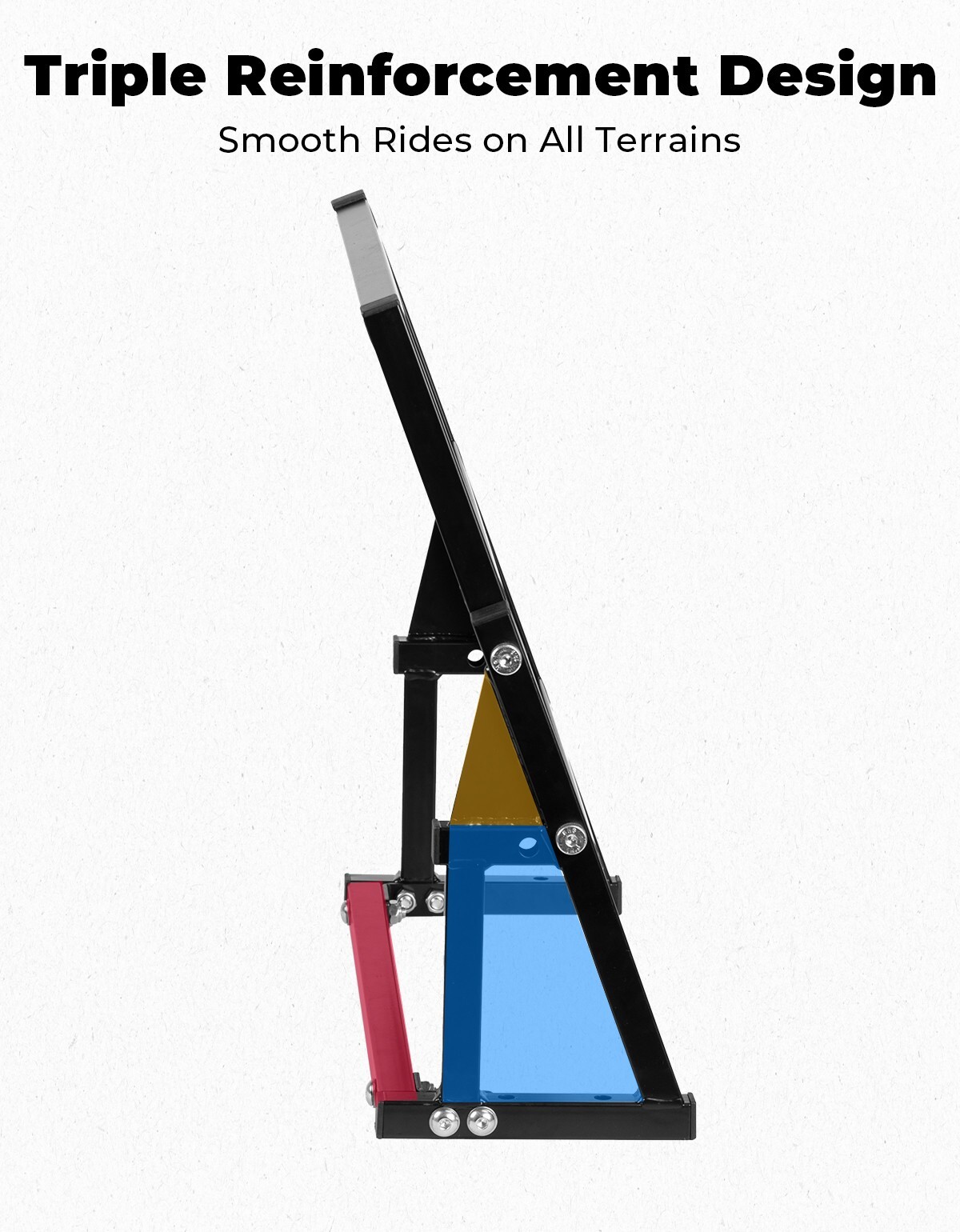 ATV Rear Seat Backrest W/ Steel Frame For Polaris Suzuki Can Am Grizzly Fourtrax