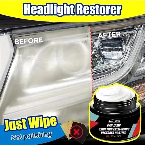 Car Headlight Restoration Polishing- Kit Scratch Remover & Oxidation Cleaner