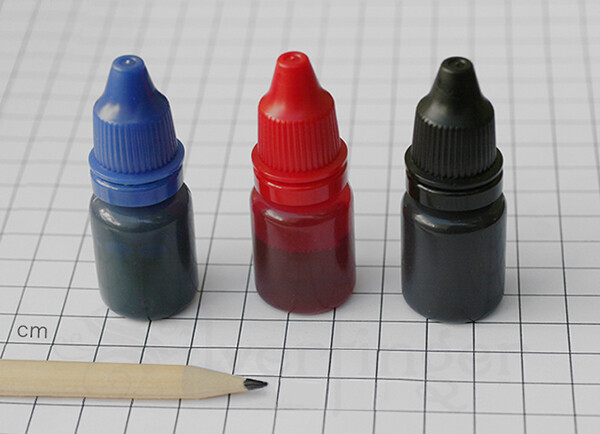 x3 Bottles REFILL INK 30ml for Self-Inking Stamps Hand Stampers Squeeze Bottles