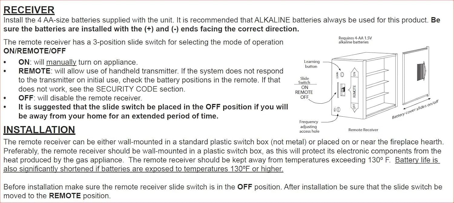 Skytech Receiver Box for 3301 Series Fireplace Remote Controls (SKY-3301-A-RX)