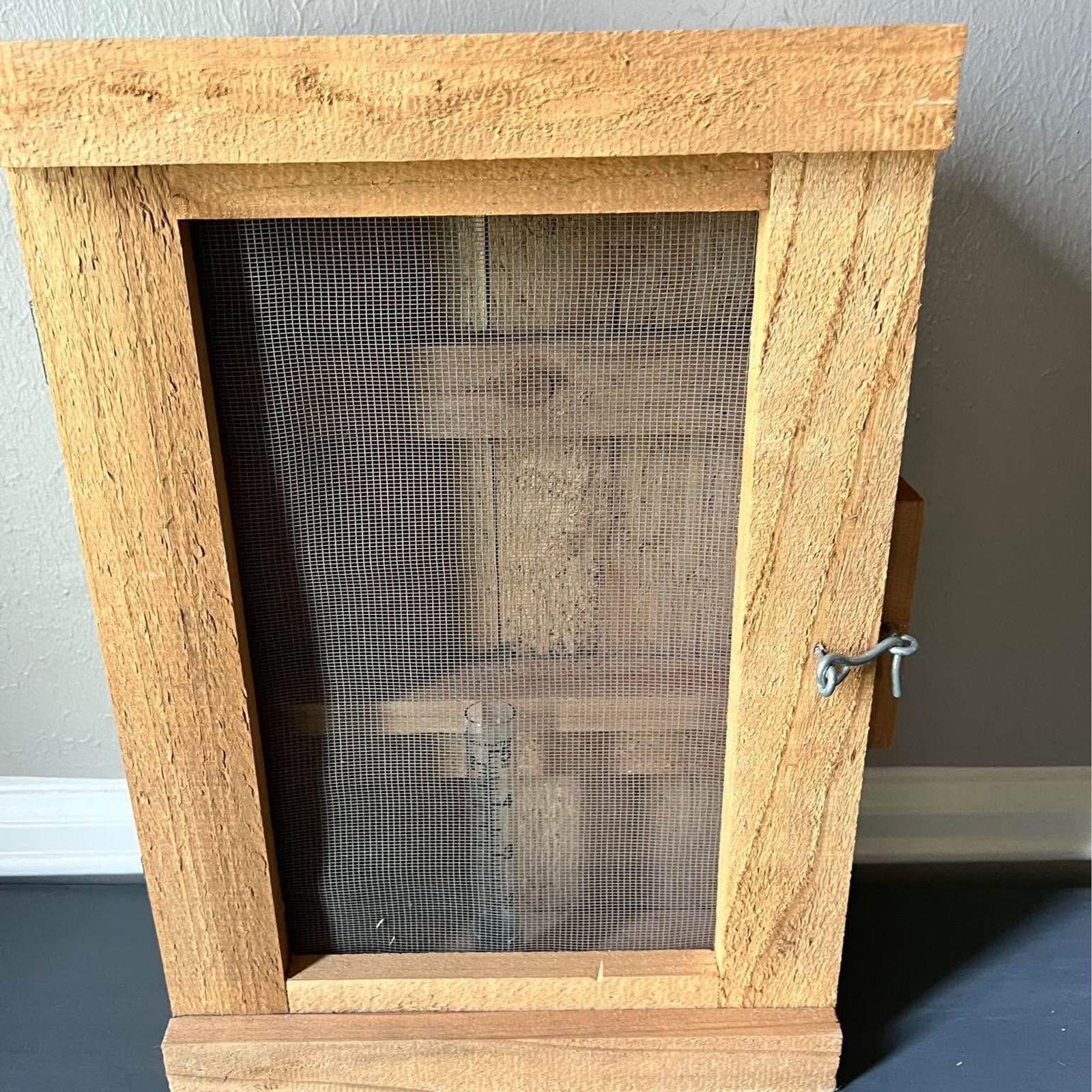 Wooden Insect House with Screen Door