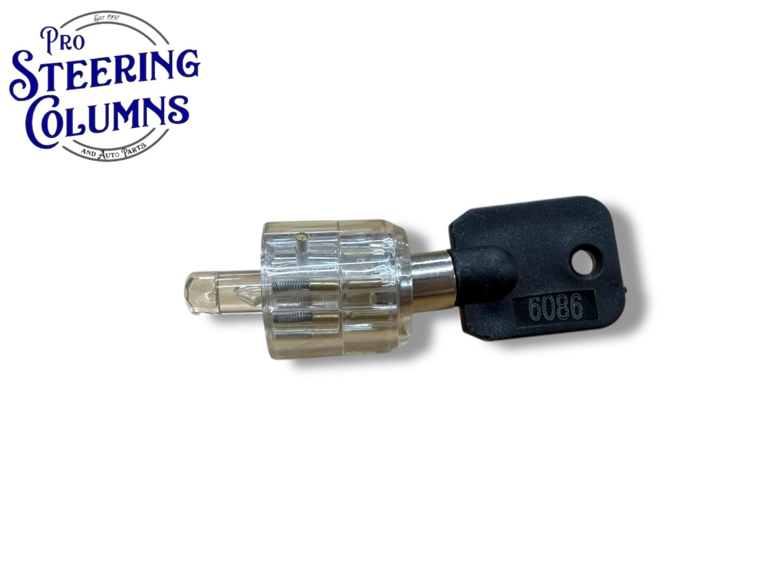 7 - Pin Tubular Practice Lock Transparent