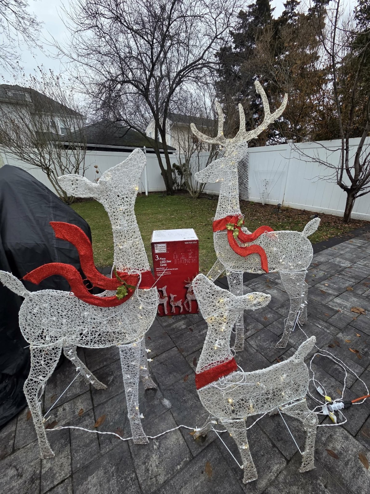 3pc LED Lighted Christmas Deer Family