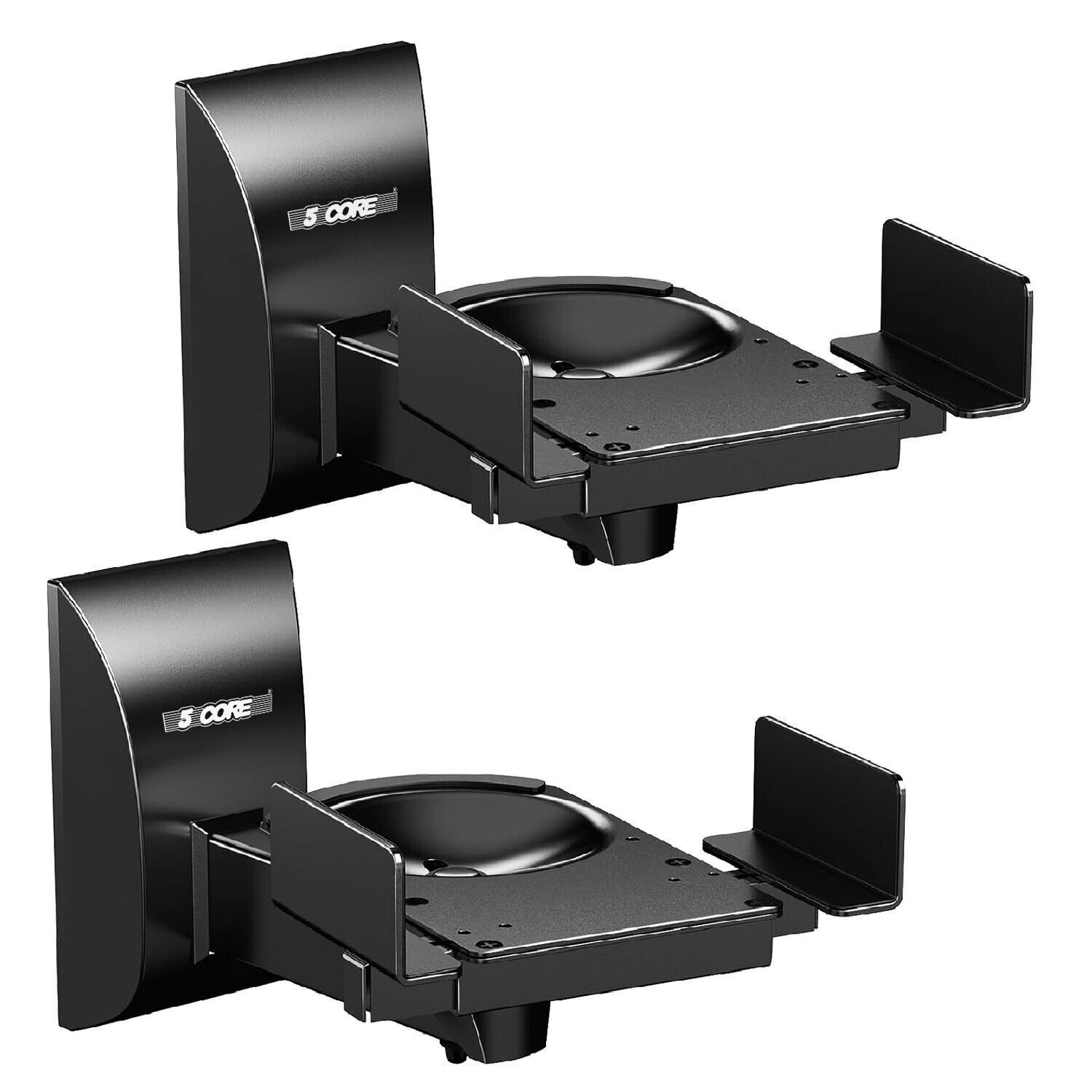 5Core Speaker Wall Mount Dual Side Clamping Adjustable Swivel 11 Inch Space