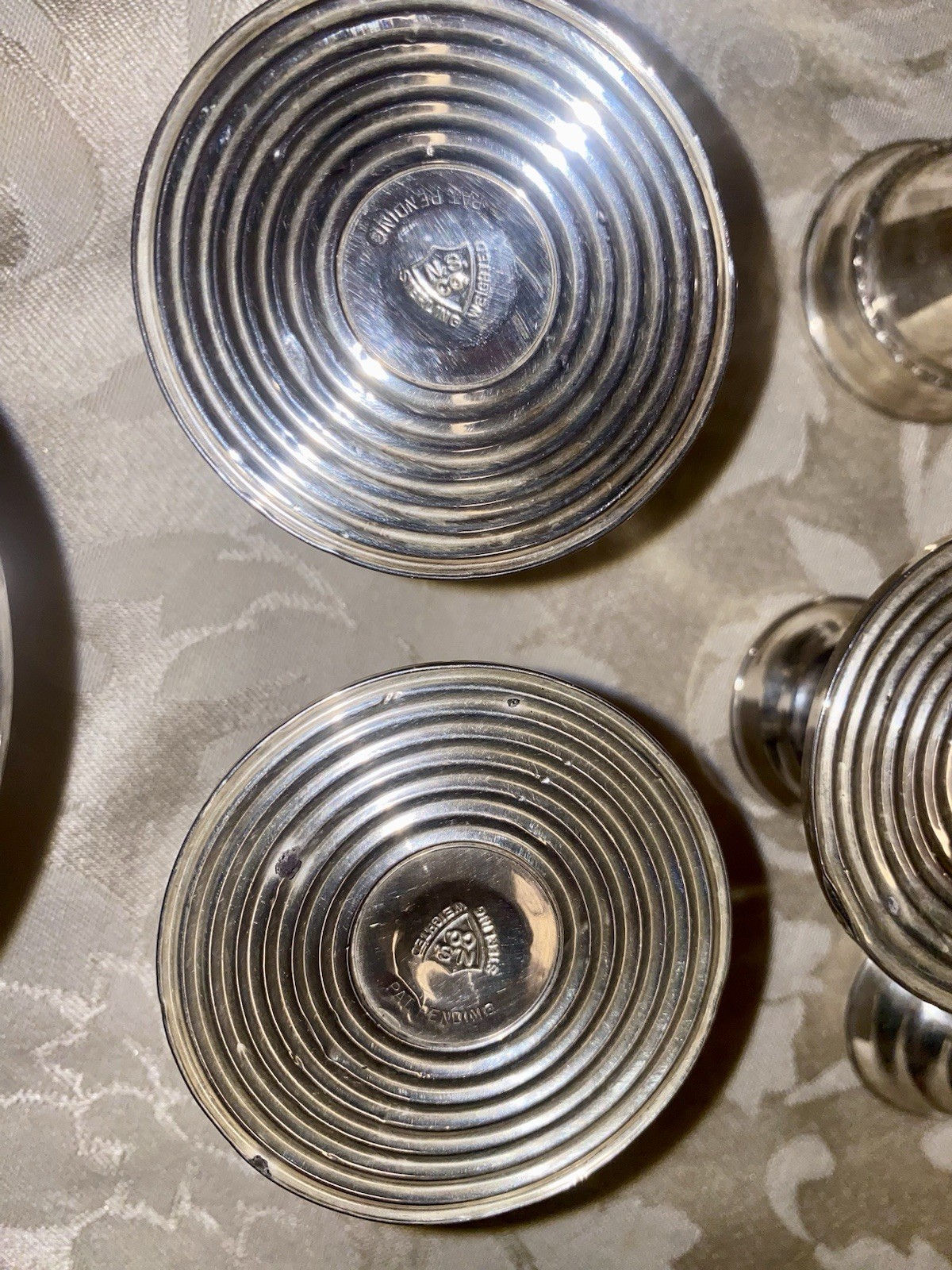 Sterling Silver Candle Holders & Salt & Pepper Shakers 1061 Grams