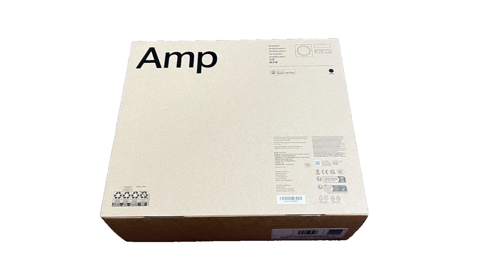 New Sonos Amp 250W 2.1-Ch Amplifier AMPG1US1BLK 2.1 Channel Black