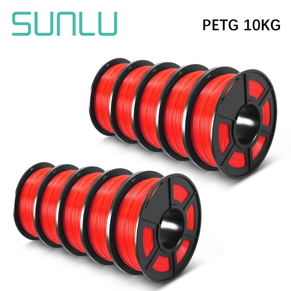 SUNLU 10×1KG 1.75MM PETG Filament High toughness 3D Printer Consumables
