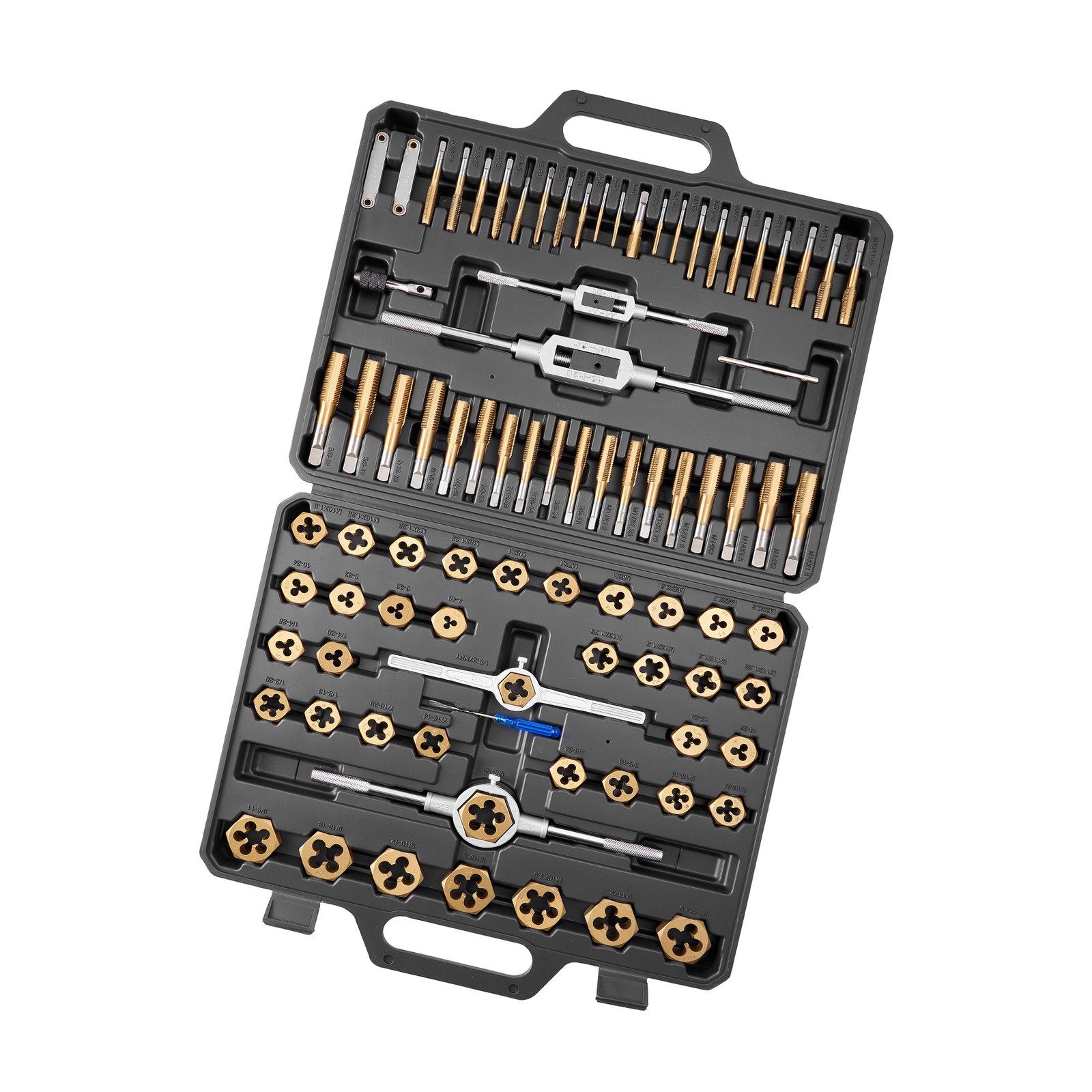 Uimoso 86-Piece Tap and Die Set for Threading with Metric and SAE Sizes