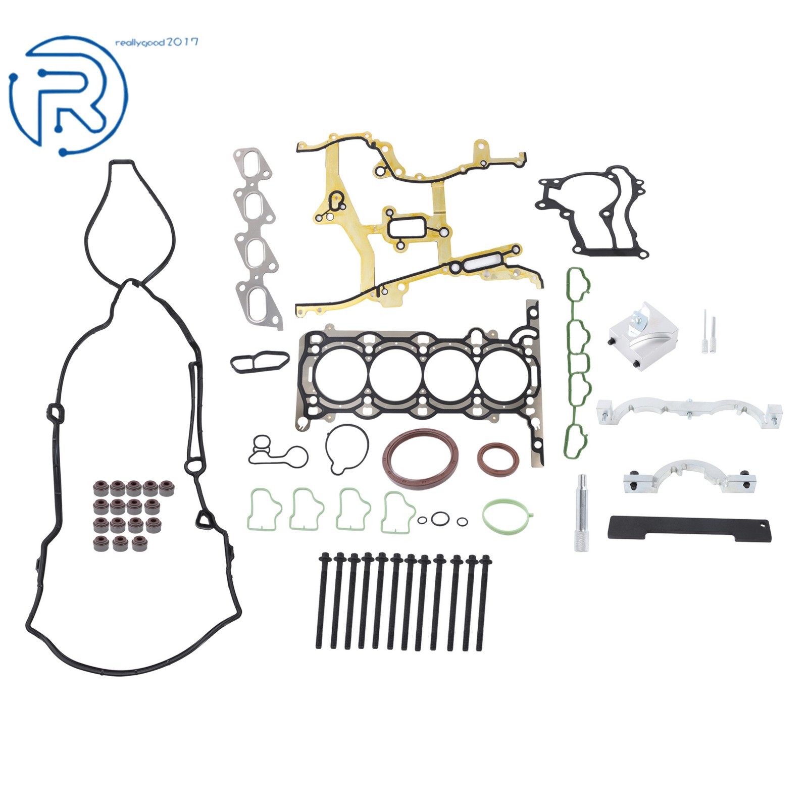 For Chevy Cruze Sonic 1.4L Turbo Timing Chain Locking Tool Kit + Head Gasket Set