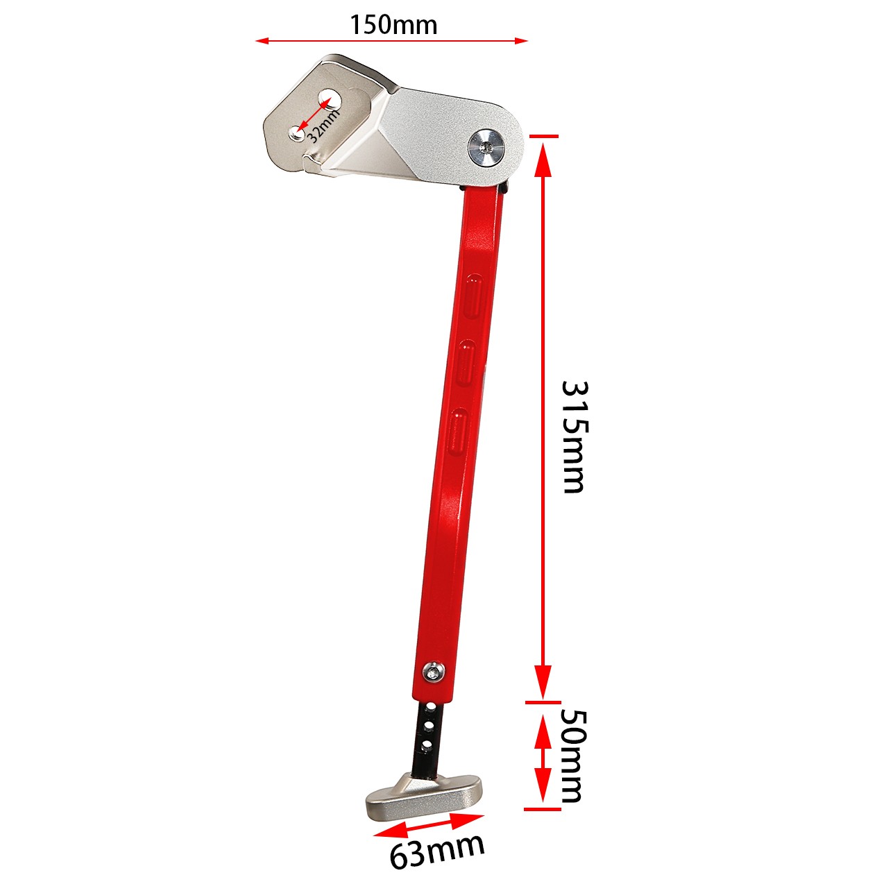 Red Side Stand Add-On Kickstand Compatible For Honda 2013–2024 CRF450R