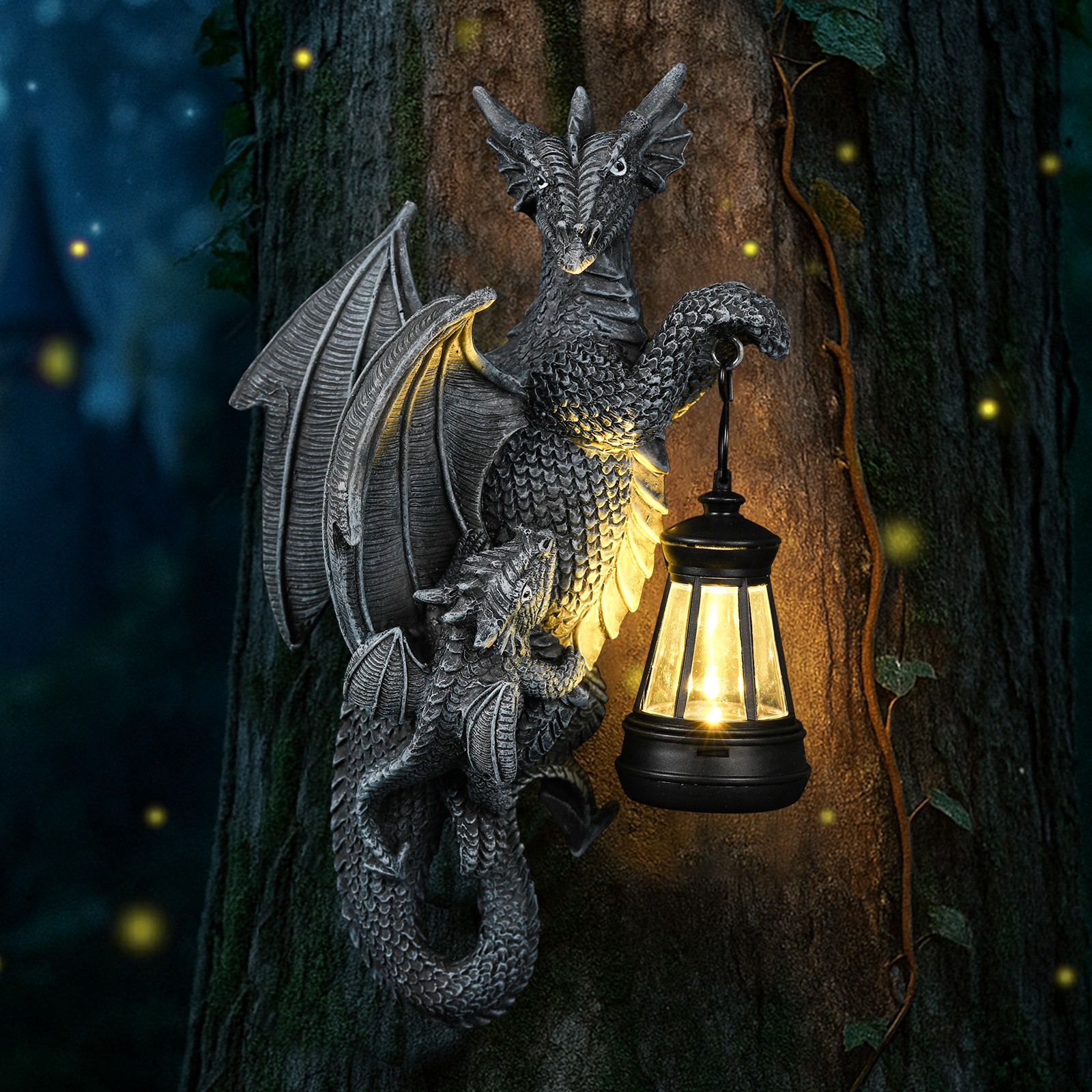 Stunning Solar Dragon Tree Statue - Outdoor Garden Decorative Light-Up Ornament