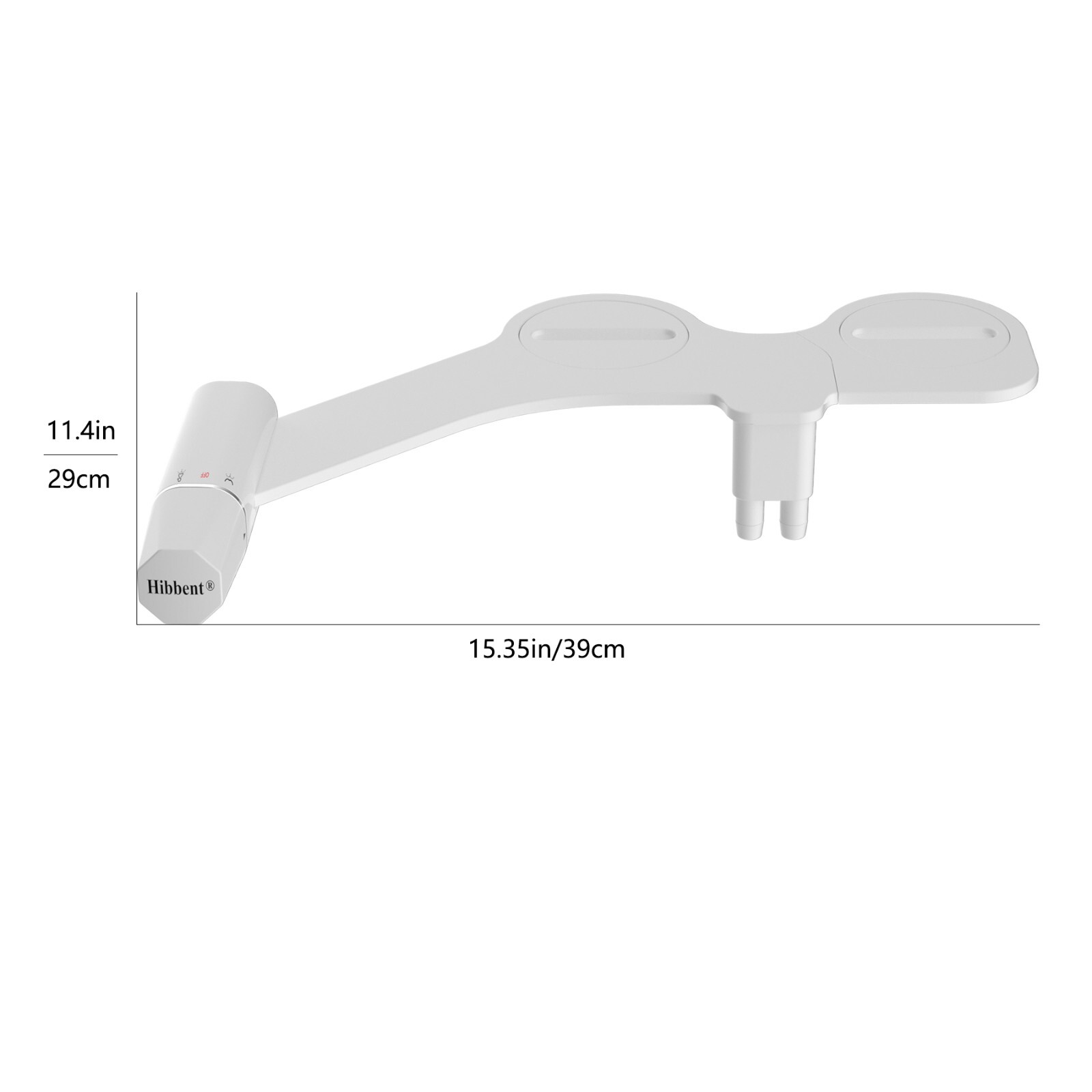 Bidet Fresh Water Spray Kit Non Electric Toilet Seat Attachment with Dual Nozzle