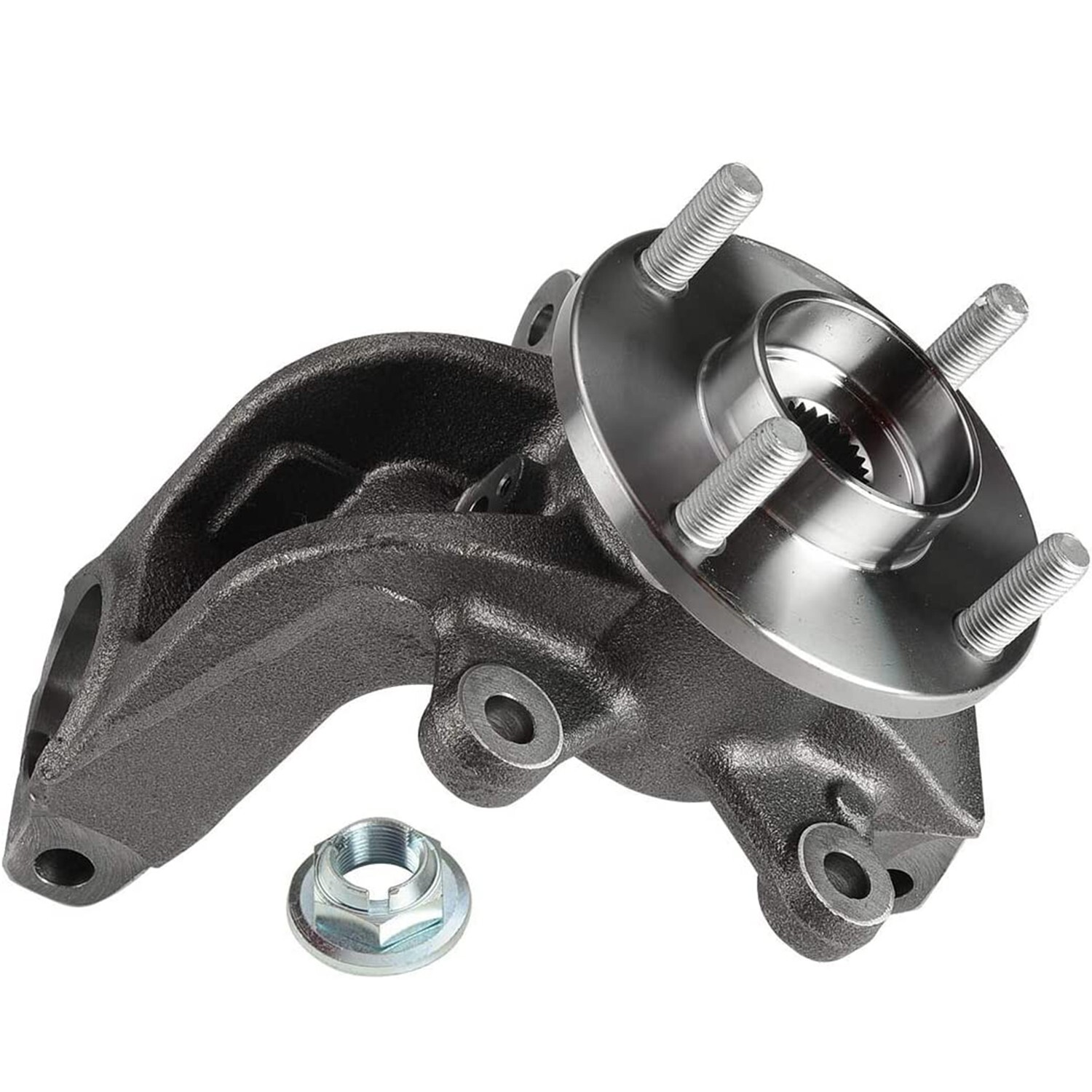 Front Steering Knuckle+Wheel Hub Bearing for 2006 2007 2008 2009-2011 Ford Focus