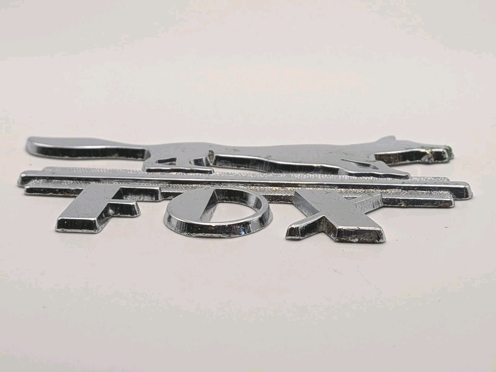 Vintage FOX Chevrolet Baltimore MD Car Dealership Emblem Chrome 4.25"x2.25"