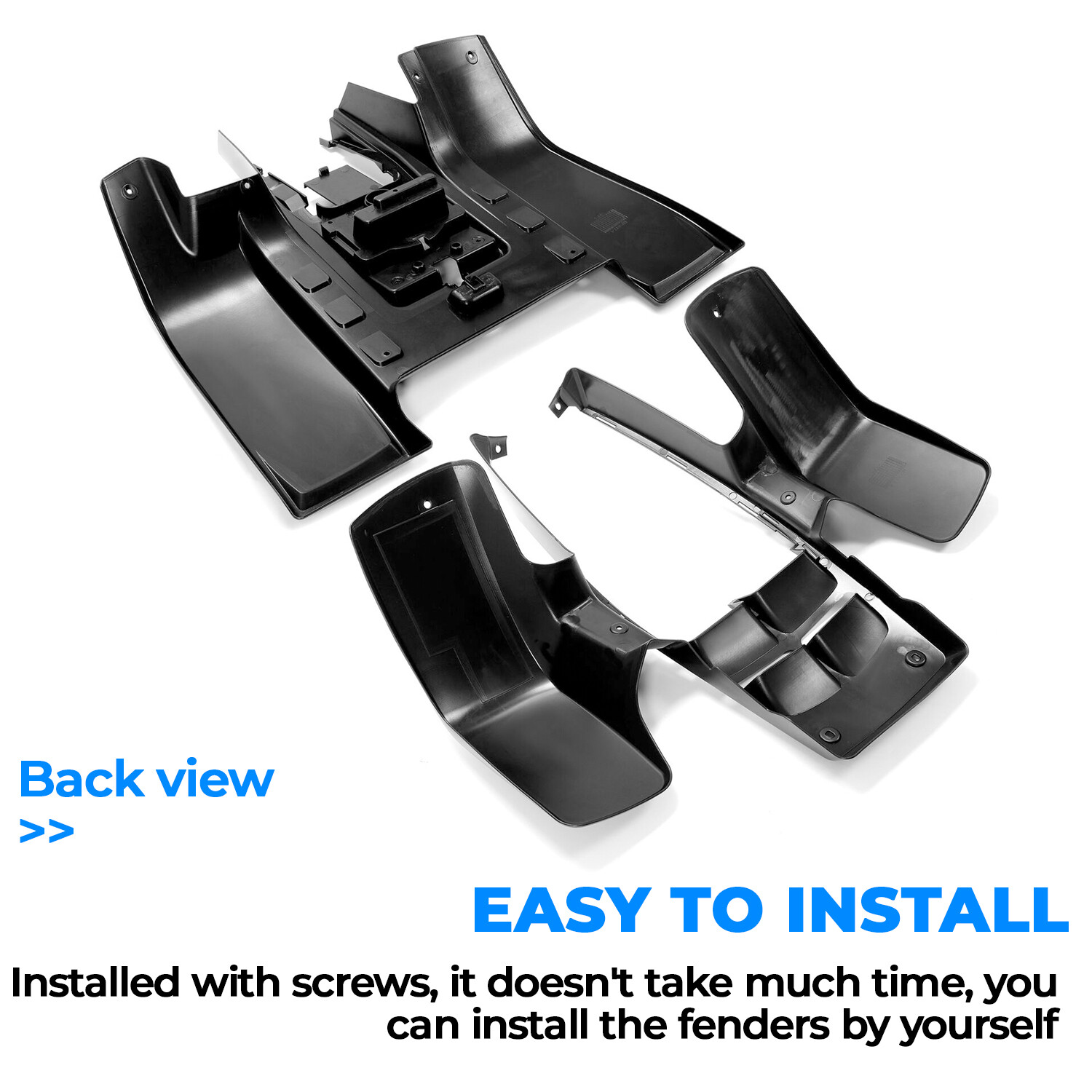 Front + Rear Fenders Plastic Body For 1987-2006 Yamaha Banshee 350 YFZ350 BLACK