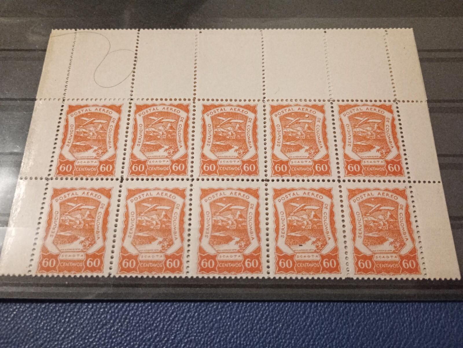 SCADTA Colombia airmail Sc # C31 Mi# 16 Full sheet of 25 cat 2000$+ MVLH