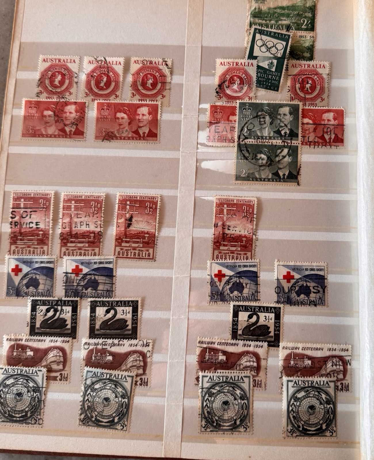 Australia Stamp Album. 1940’s - 70. SG, well populated. Roos, Royalty, Sport…