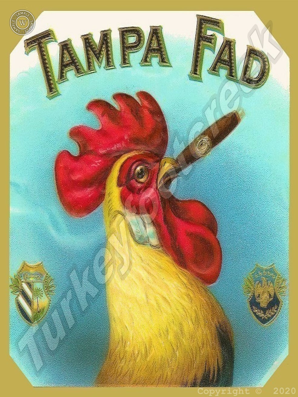 Tampa Fad Cigars 9" x 12" Metal Sign