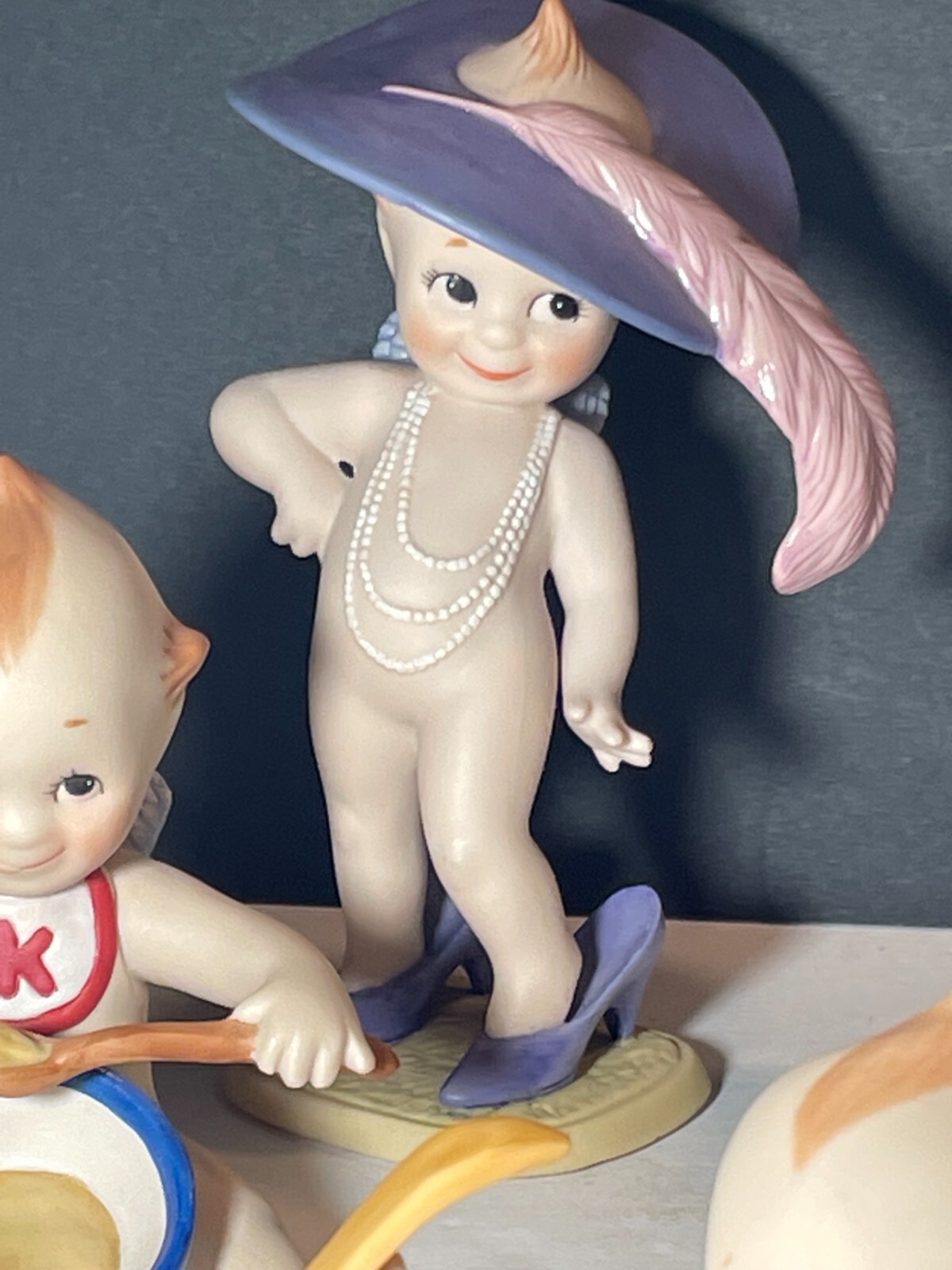 KEWPIE Baby Cupid Bisque Porcelain Figurine - 9 Figurines by Jesco, 1990 pre-own