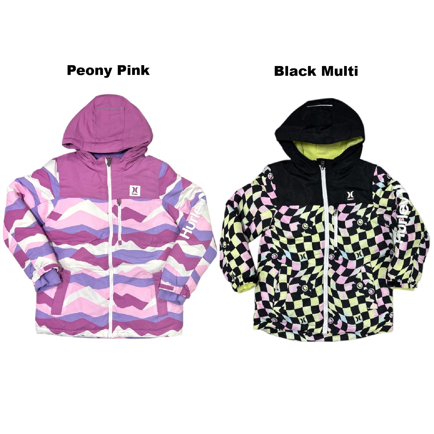 Hurley Girls Warm Artic Fleece Lined Water Resistant Multi Pocket Snow Jacket