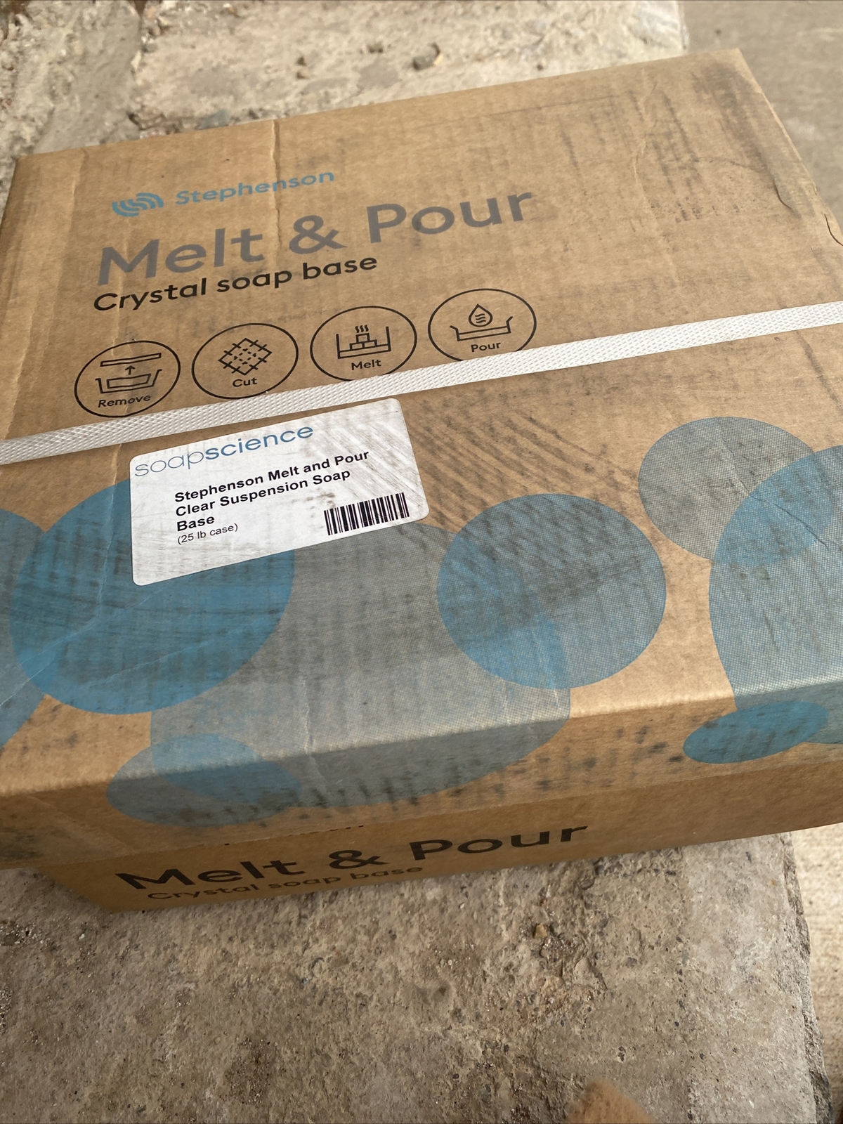 Stephenson 25 lbs Clear Crystal OV, Melt and Pour Block Bulk Soap Base