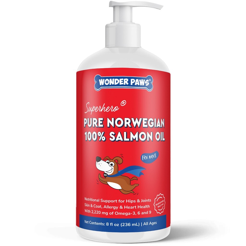Premium Salmon Oil for Dogs – Pure Norwegian Salmon Oil -8oz Liquid