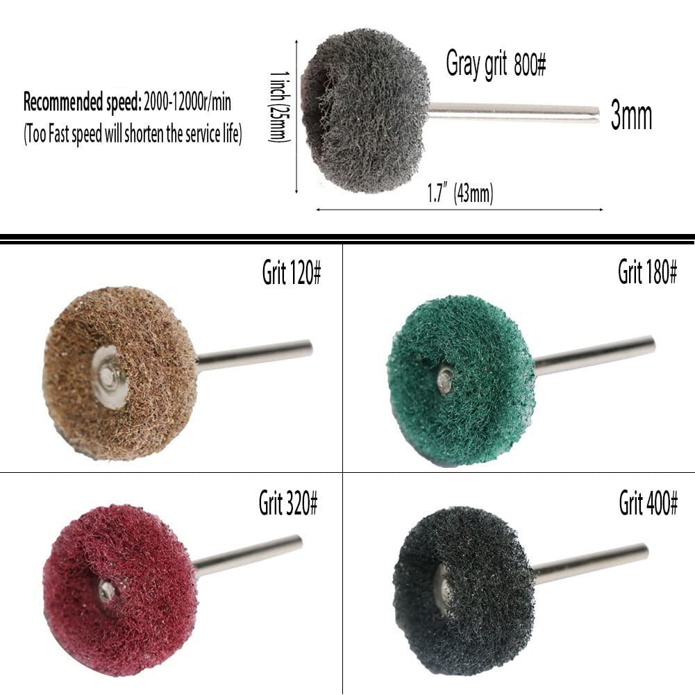 69Pcs Abrasive Wheel Polishing Buffing Grinding Brush Kit For Dremel Rotary Tool