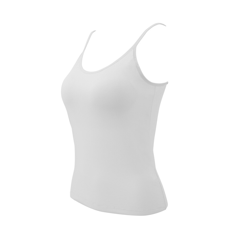 Women's Camisole with Built in Shelf Bra Spaghetti Strap-Vest Padded Tank Tops
