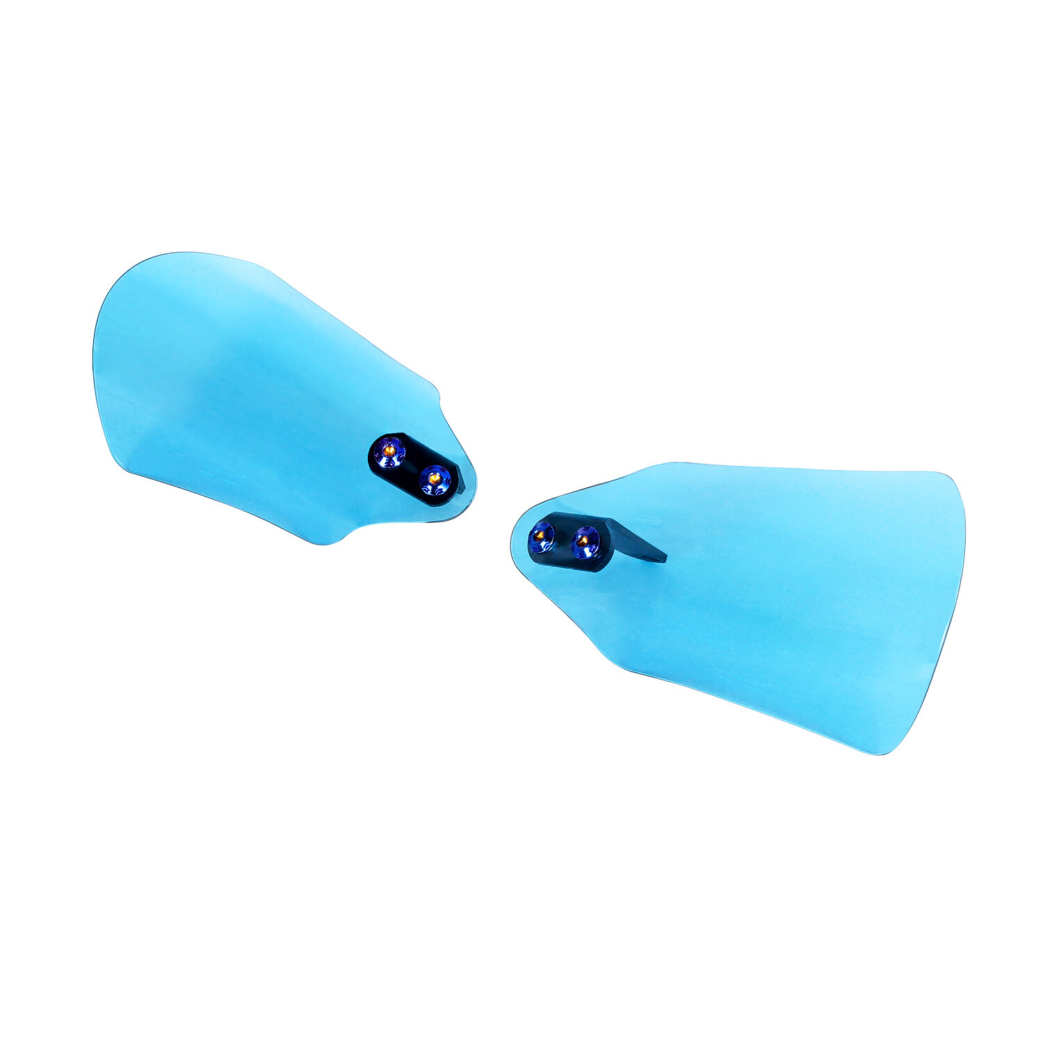 Blue PMMA Acrylic Hand Grip Windshield Fit Harley Dyna Softail FXBR FXBB Fat Bob