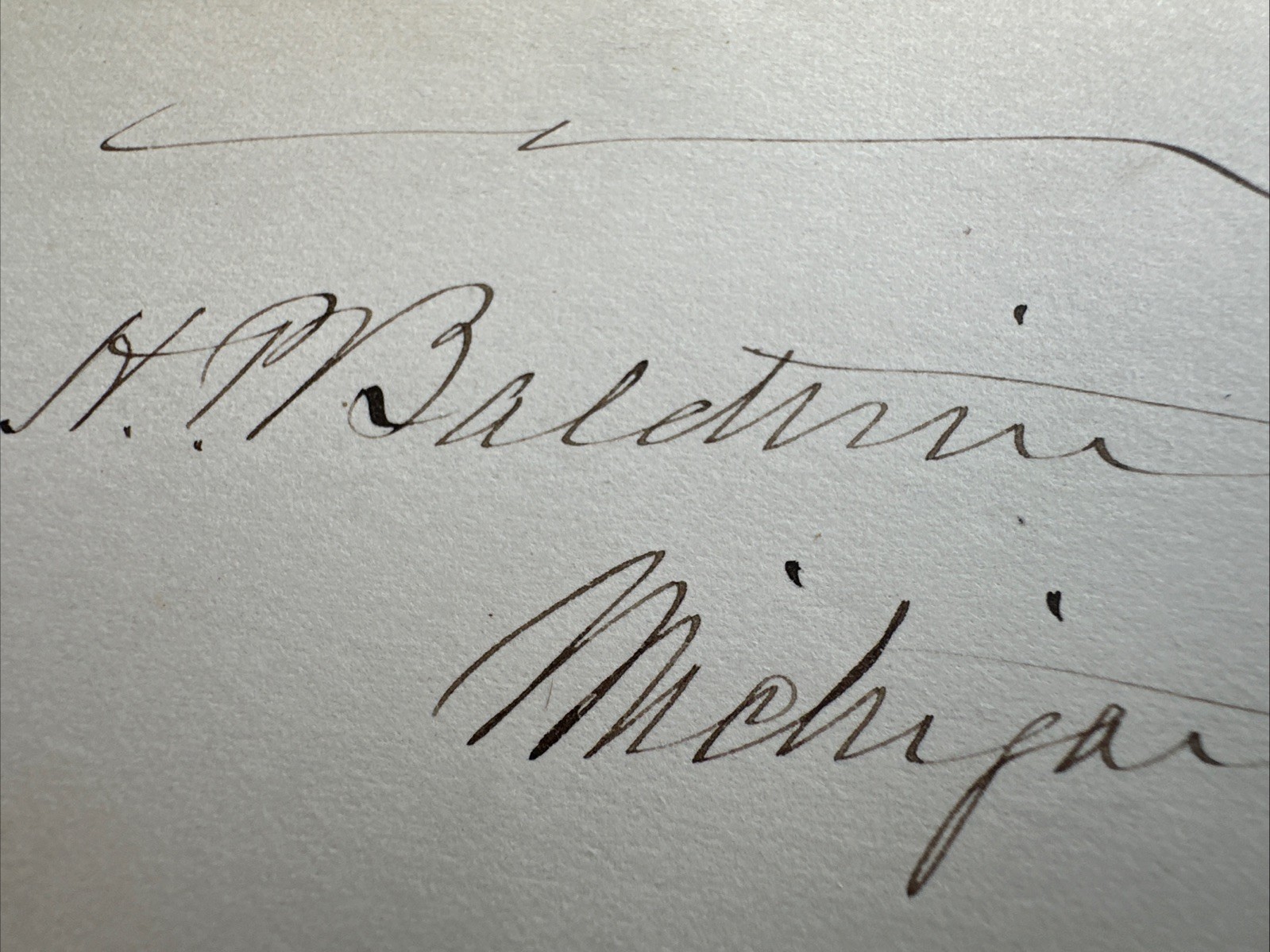 Henry P Baldwin Civil War Era Michigan Governor Autograph Reconstruction Signed